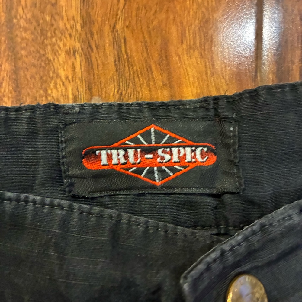 Vintage Style TRU-SPEC Black Tactical Cargo Pants Gorpcore Baggy Techwear - Picture 2 of 3